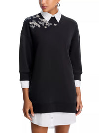 CINQ A SEPT Justina Dress in BLACK/SILVER – Image 1
