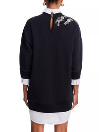 CINQ A SEPT Justina Dress in BLACK/SILVER – Image 2