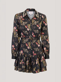 CINQ A SEPT Love Letter Floral Emilienne Dress in Black Multi – Image 8