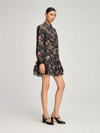 CINQ A SEPT Love Letter Floral Emilienne Dress in Black Multi – Image 4