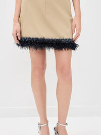 CINQ A SEPT Marie Skirt in KHAKI/NAVY – Image 1