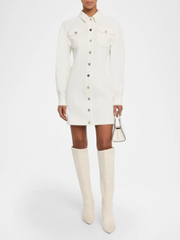 Nolwenn Drop-Shoulder Mini-Shirtdress by CINQ A SEPT - View 4