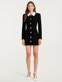 Sheryl Long Sleeve Dress by CINQ A SEPT-BLACK-AMY Atelier