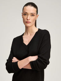 CINQ A SEPT Simona Dress in Black/ivory – Image 5