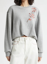 CINQ A SEPT Twilight Spark Davini Pullover In Heather Grey in HEATHER GREY – Image 1