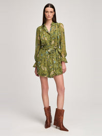 CINQ A SEPT WINDSWEPT FLORAL ESTELLE DRESS IN IGUANA MULTI – Image 3