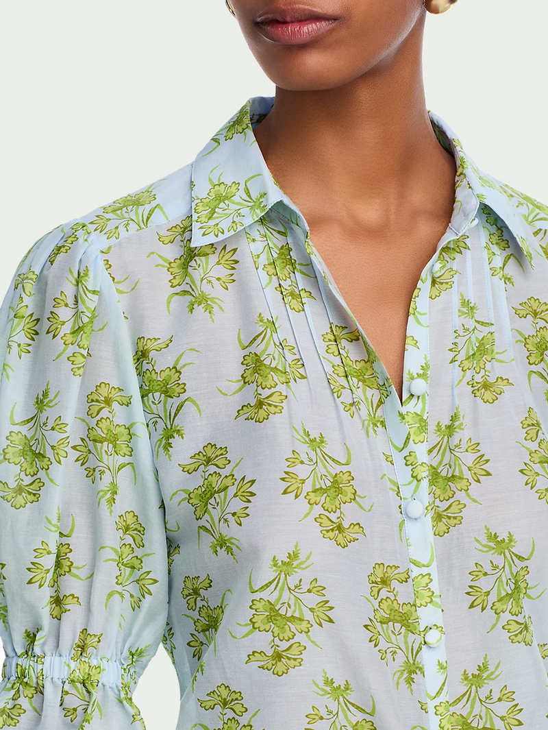 Papyrus Floral Pintuck Fiona Top