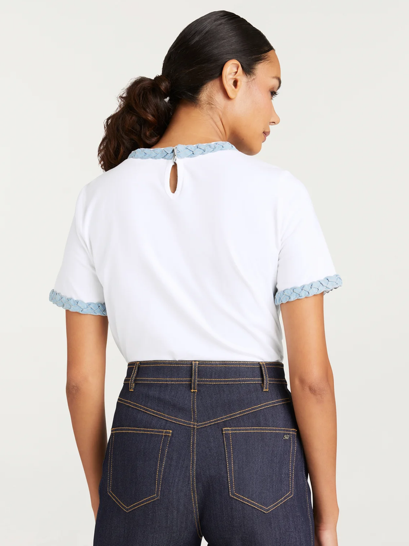 Denim Braided Tee