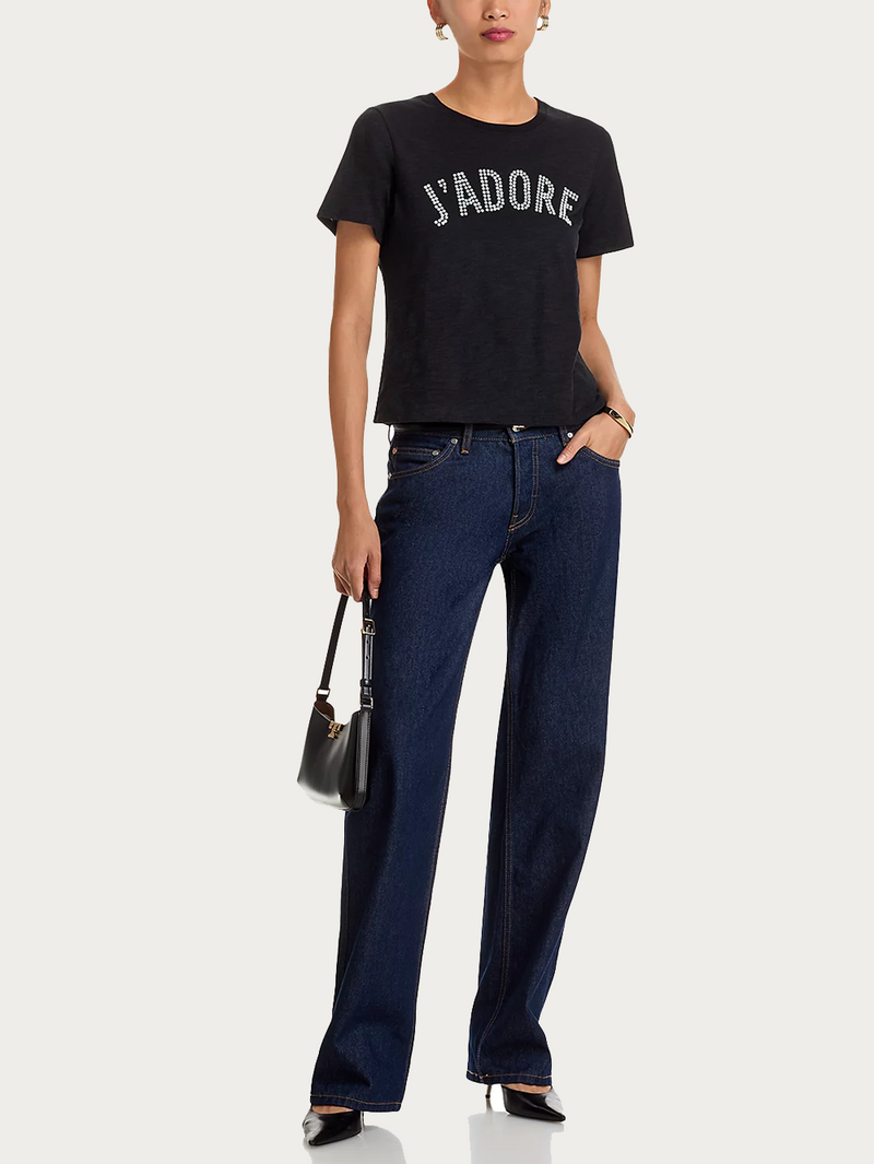 Faux Pearl Jadore Shrunken Tee