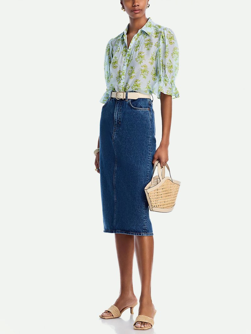 Papyrus Floral Pintuck Fiona Top