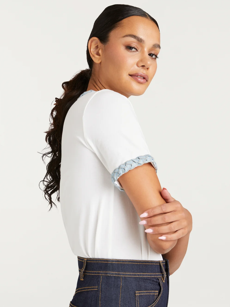 Denim Braided Tee