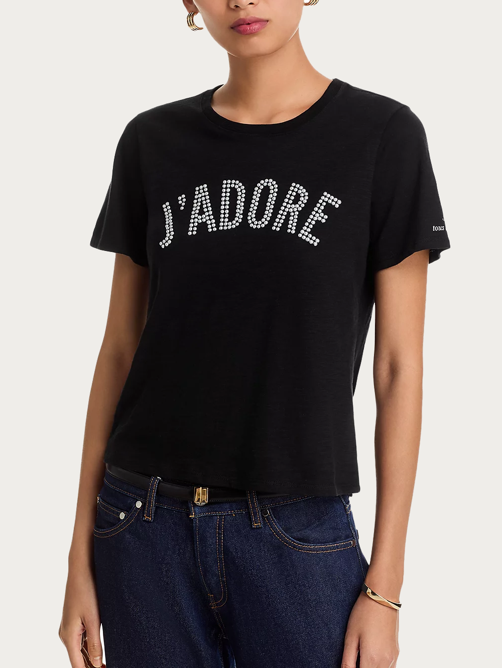 Faux Pearl Jadore Shrunken Tee