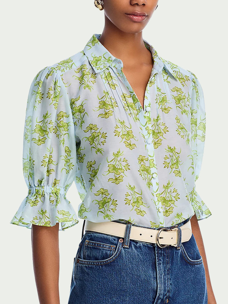Papyrus Floral Pintuck Fiona Top