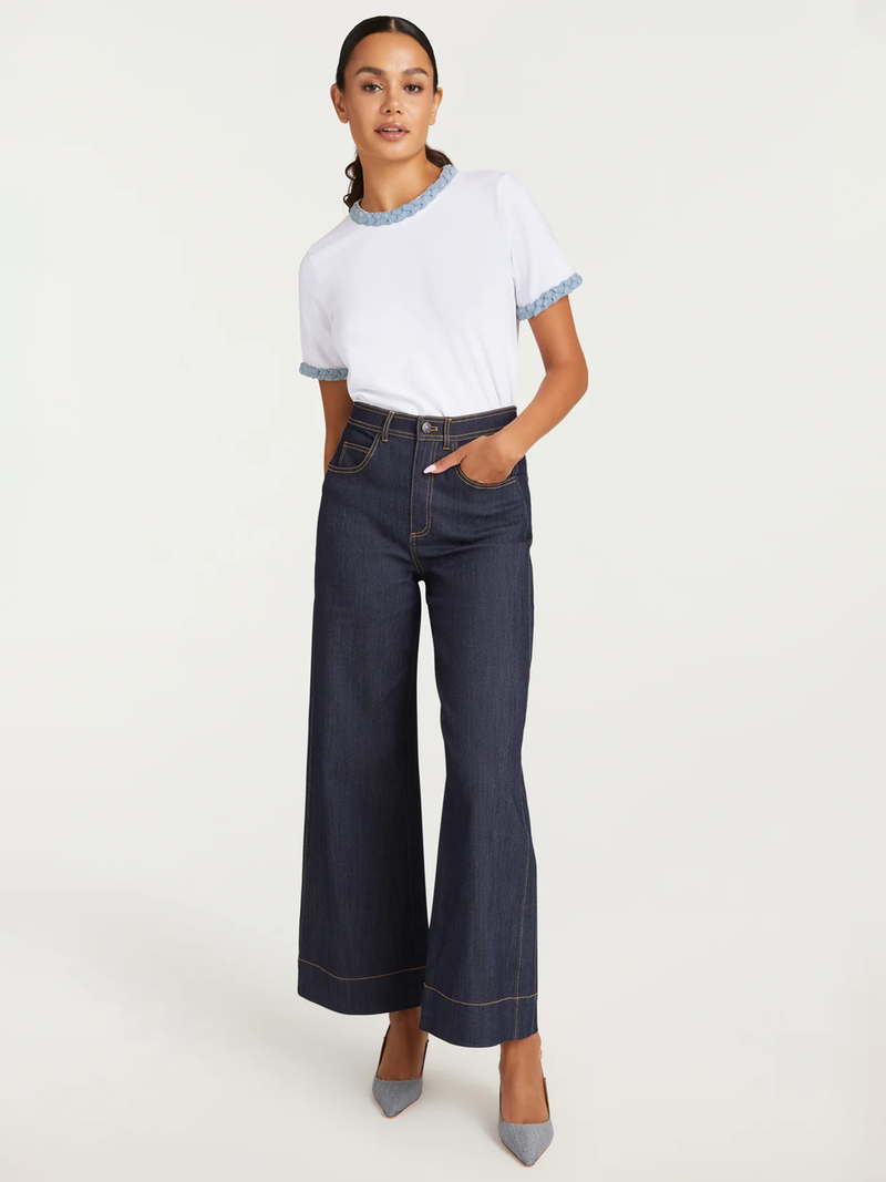 Denim Braided Tee