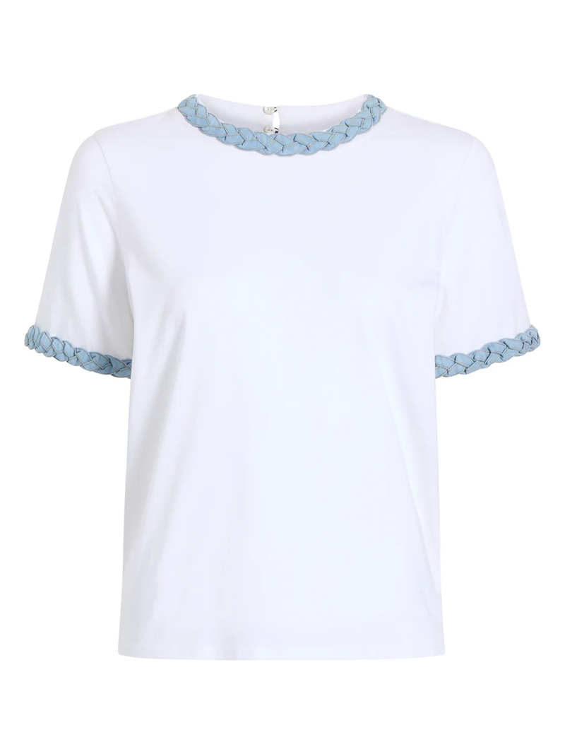 Denim Braided Tee