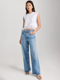 Cropped Feather Tank