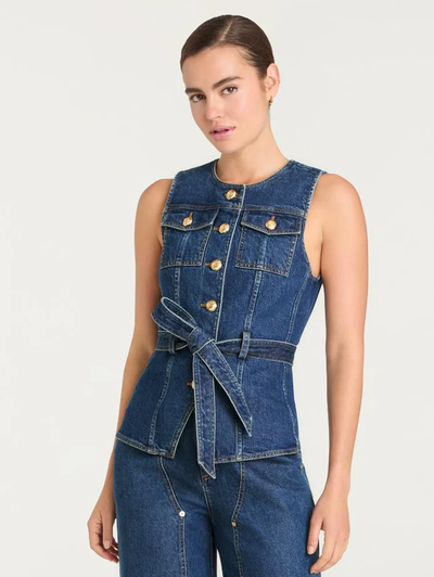 Reenee Jean Vest in Tide