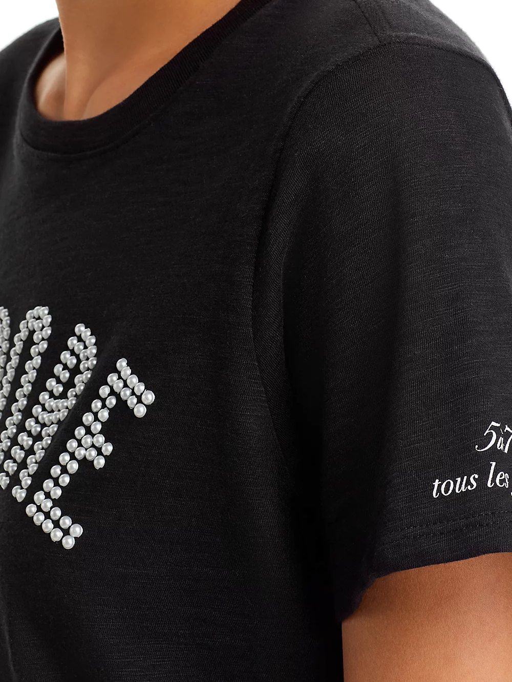 Faux Pearl Jadore Shrunken Tee