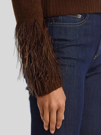 Briana Feather Pullover in Espresso