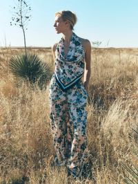 Trailing Iris Asher Pant in Rosy Cloud Multi