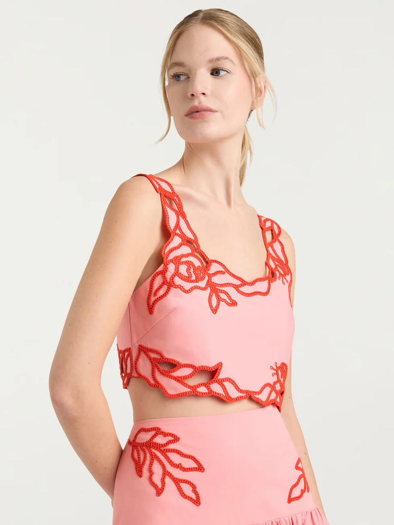 Trailing Peonies Bonita Top