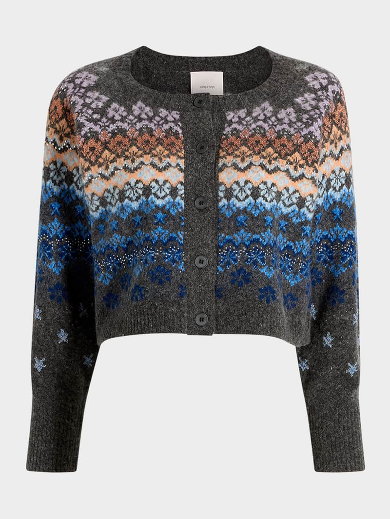 Millie Cropped Fairisle Cardigan
