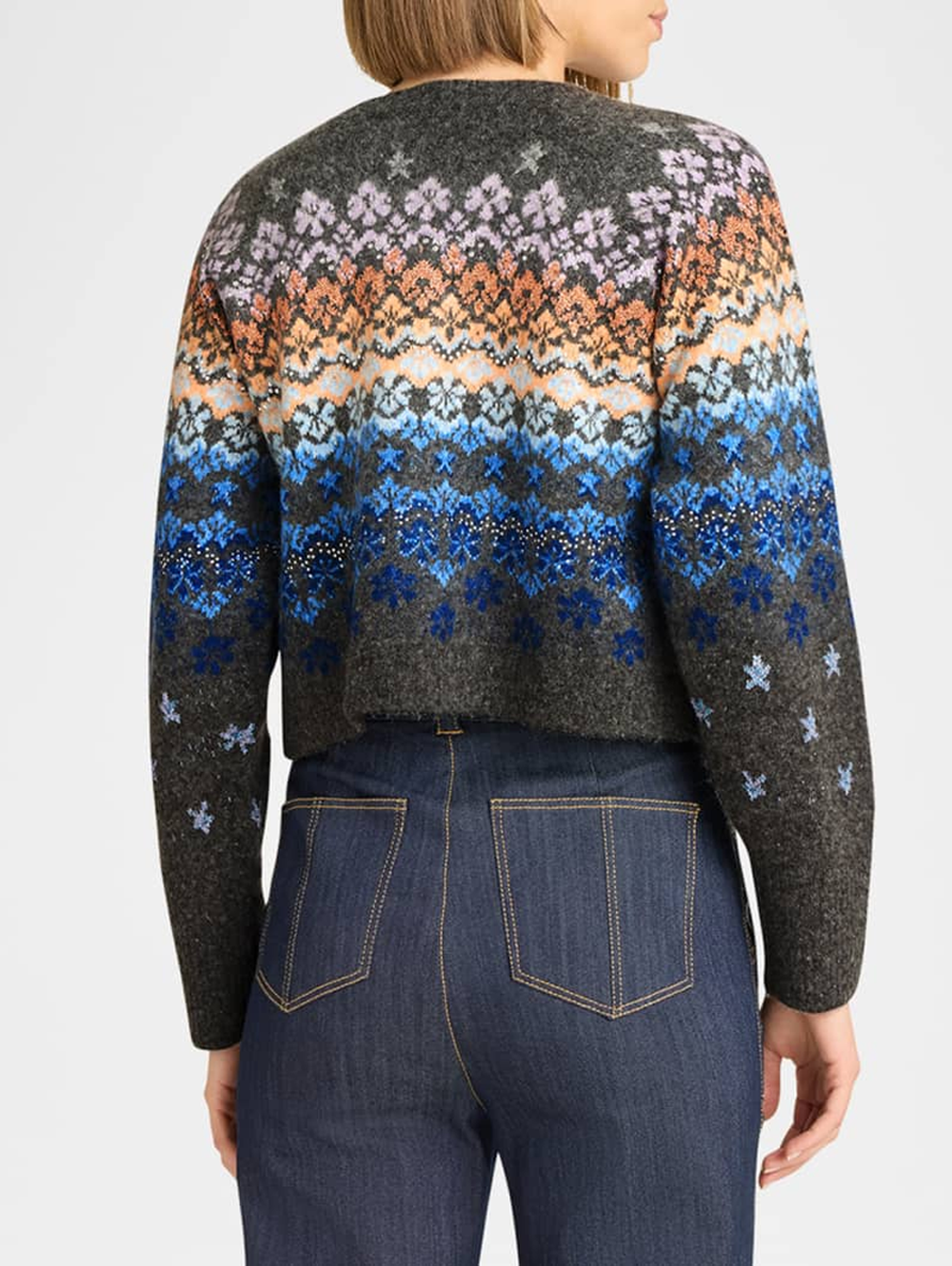Millie Cropped Fairisle Cardigan