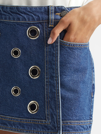 Marcia Rivet Detail Denim Skort