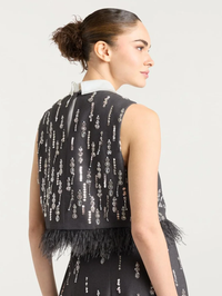 Selene Feather and Sequin Top