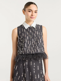 Selene Feather and Sequin Top