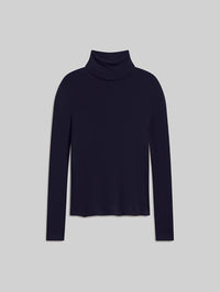 Flat lay of the Citizens of Humanity Caradene Turtleneck in Navy.