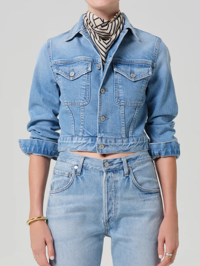 Charisse Shrunken Jacket in Sparrow