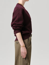 CITIZENS OF HUMANITY Fleece Cardigan in Mahogany – Image 3
