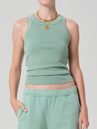 CITIZENS OF HUMANITY Isabel Rib Tank in Cadet in CADET – Image 5