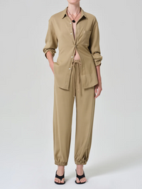 CITIZENS OF HUMANITY Kayla Shirt in Portofino Twill in Mojave in Mojave – Image 5