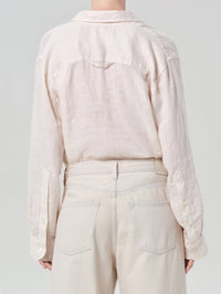 CITIZENS OF HUMANITY Kayla Shrunken Shirt in Pale Stone - 2