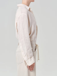 CITIZENS OF HUMANITY Kayla Shrunken Shirt in Pale Stone - 3