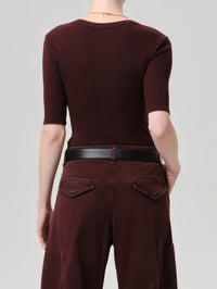 CITIZENS OF HUMANITY Wren Cardigan in Mahogany – Image 2