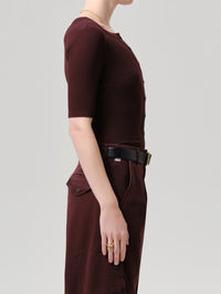 CITIZENS OF HUMANITY Wren Cardigan in Mahogany – Image 3