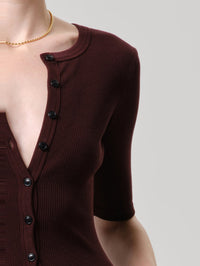 CITIZENS OF HUMANITY Wren Cardigan in Mahogany – Image 4