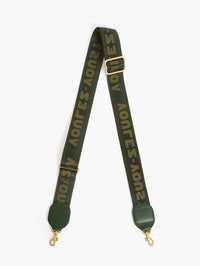 CLARE V. Adjustable Crossbody Strap - Voulez-Vous in Army – Image 1
