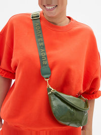 CLARE V. Adjustable Crossbody Strap - Voulez-Vous in Army – Image 2