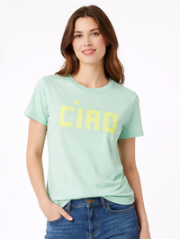 CLARE V. Ciao Menthe Classic Tee in MENTHE – Image 1