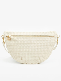 Cream Woven Checker Grande Fanny by CLARE V.-CREAM-AMY Atelier
