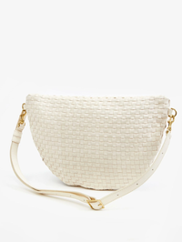 Cream Woven Checker Grande Fanny by CLARE V. - View 3