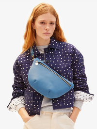 Desert Blue Perforated Grande Fanny by CLARE V. - View 2