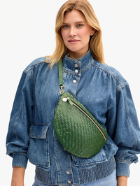 Evergreen Woven Grande Fanny by CLARE V. - View 2