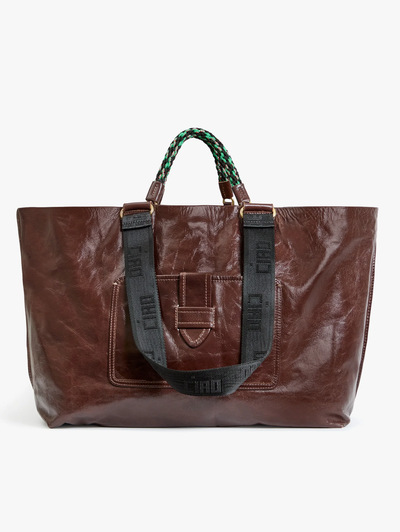 Grande Bateau Leather Tote in Mocha