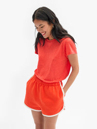 CLARE V. Le Jogging Short in L'orange – Image 1
