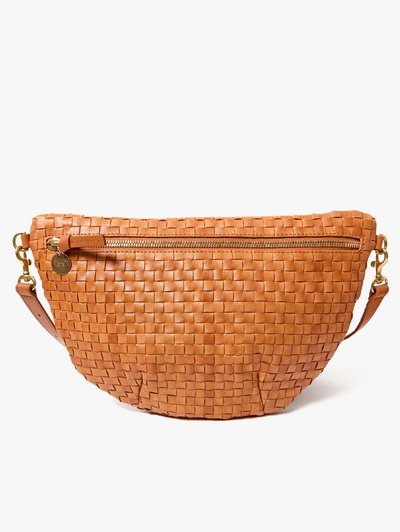 Natural Woven Checker Grande Fanny